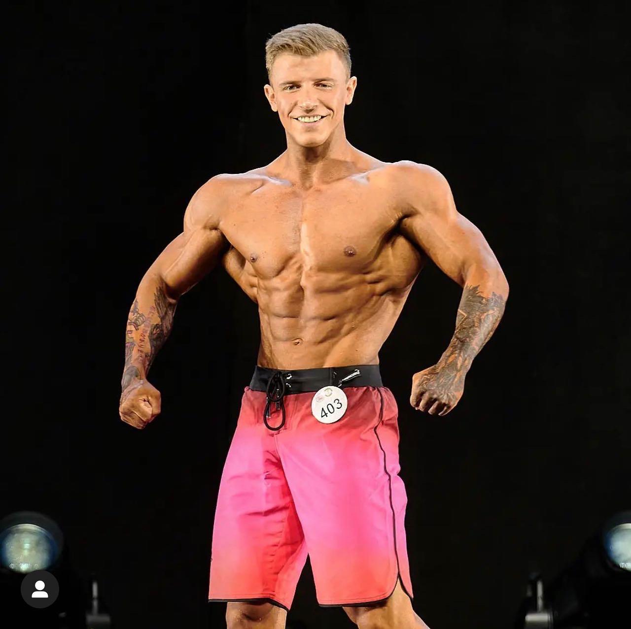 Sebastian Gunia bei einem Bodybuilding-Wettkampf